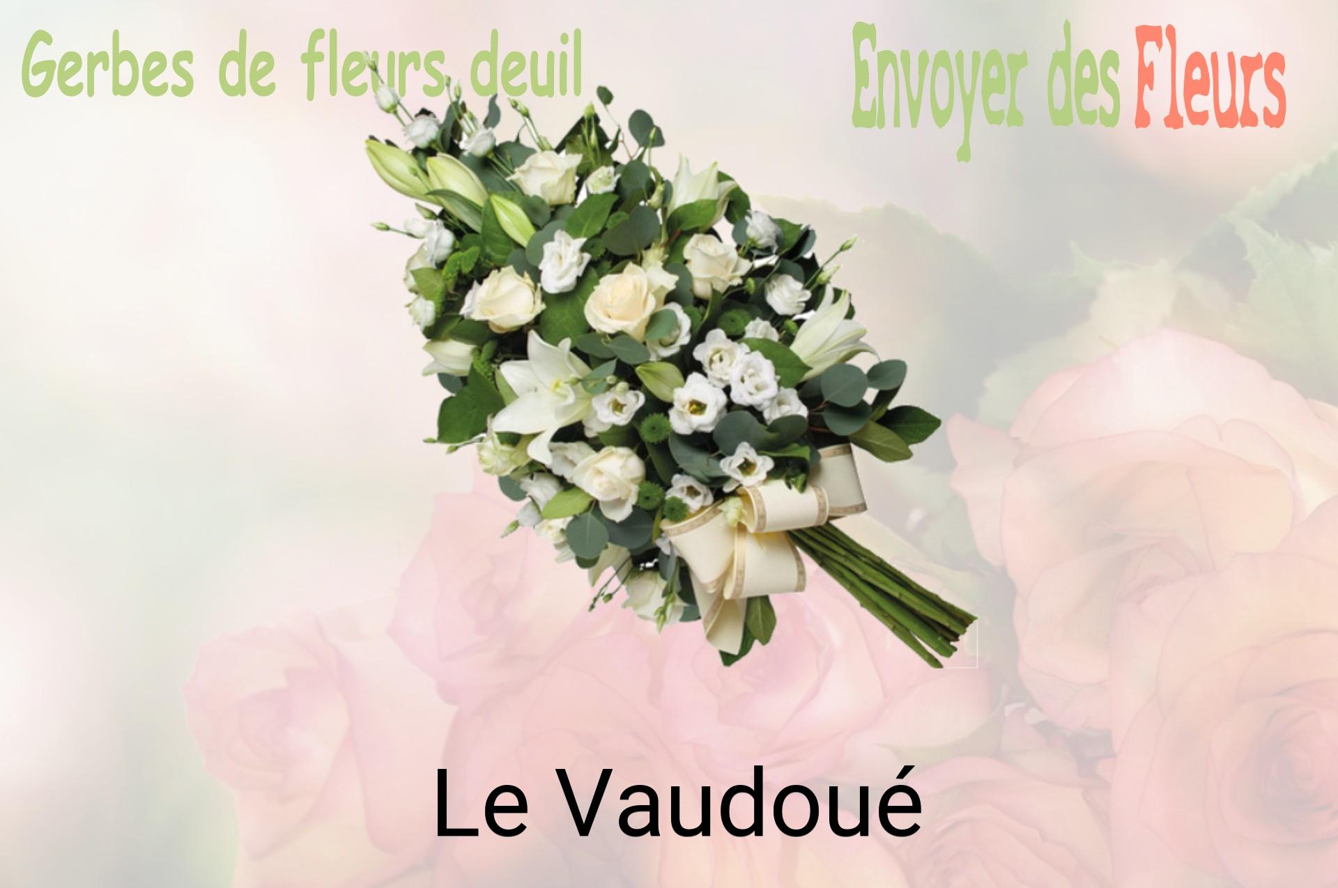 Gerbe de fleurs de deuil livrée à Le Vaudoué